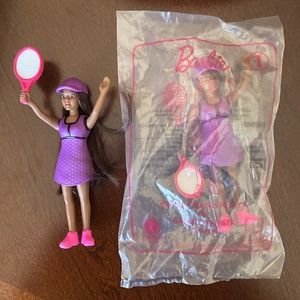 2 Barbie Dolls with Movable Arm and Tennis Racket, Happy Meal Toys, McDonalds